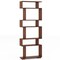 6-Tier Modern Wooden Bookshelf with Geometric S-Shape Design Bedroom or Living Room